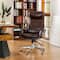 Glitzhome® Mid-Century Modern Faux Leather Adjustable High Back Swivel Office Chair